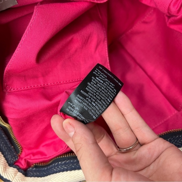 Chicos Embroidered Floral Stripes Casual Lightweight Large Shoulder Vacation Bag - Picture 11 of 11